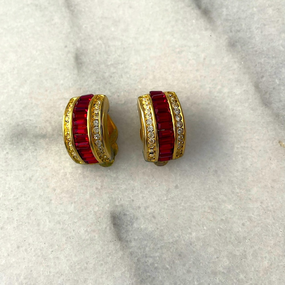 Red Swarovski Earrings